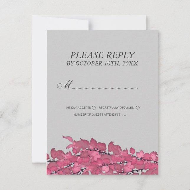 Wedding RSVP Cards or Wedding Reply Cards (Front)