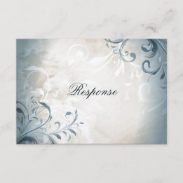 Wedding RSVP Elegant Vintage Foliage & Swirl