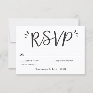 Wedding RSVP enclosure card