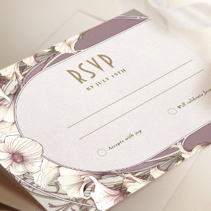Wedding RSVP Insert Vintage Art Nouveau by Mucha I Invitation
