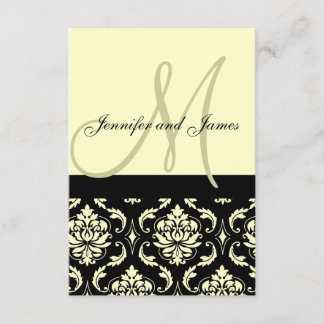 Wedding RSVP Ivory Damask for Square invites