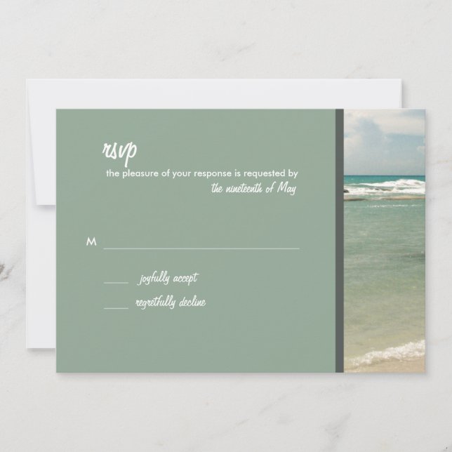 Wedding RSVP // Modern Beach Collection Invitation (Front)