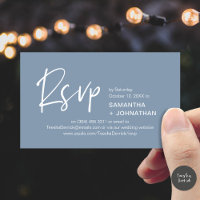 Wedding RSVP Modern Dinner Invitation Reminder