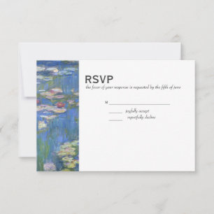 Wedding RSVP // Monet Waterlilies Card