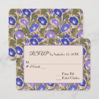 Wedding RSVP Morning Glory Art Nouveau