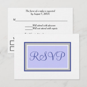 Wedding RSVP Periwinkle and Silver