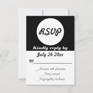 Wedding RSVP Polka Dots Customizable Colour Card