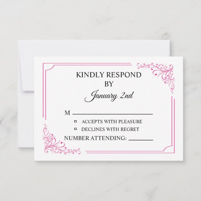Wedding RSVP Postcard (Front)