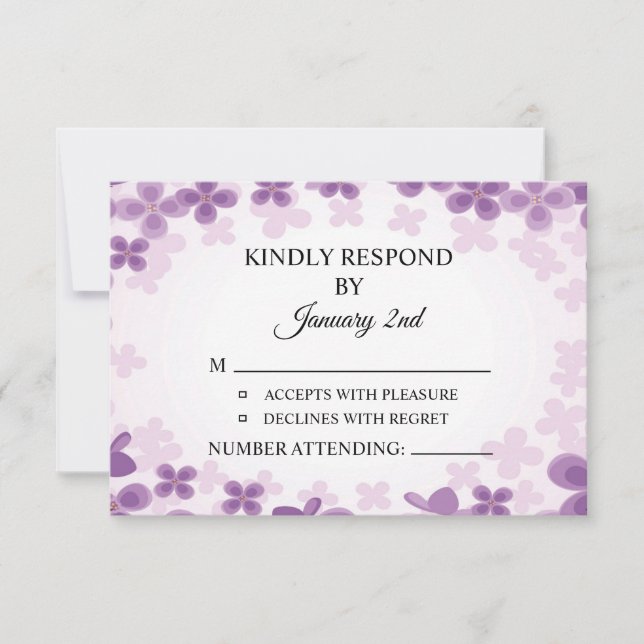 Wedding RSVP Postcard (Front)