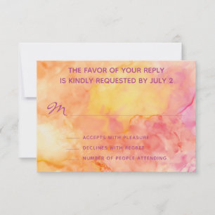 Wedding RSVP Response Card Fresh Flowers