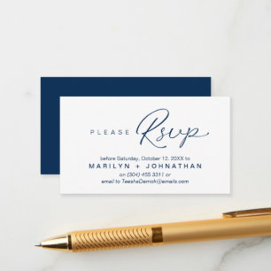 Wedding RSVP via Phone or email respond Enclosure Card