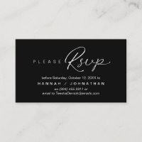 Wedding RSVP via Phone or email respond