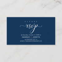 Wedding RSVP via Phone or email respond