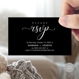 Wedding RSVP via Phone or email respond Enclosure Card