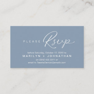 Wedding RSVP via Phone or email respond Enclosure Card