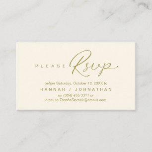 Wedding RSVP via Phone or email respond Enclosure Card