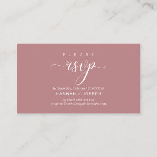 Wedding RSVP via Phone or email respond Enclosure Card