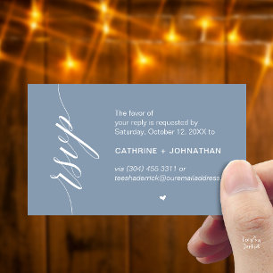 Wedding RSVP via Text Message or Email, Reminder Enclosure Card
