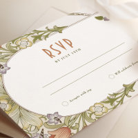 Wedding RSVP Vintage Art Nouveau William Morris