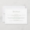 Wedding Sage Green Crest Monogram Details Card