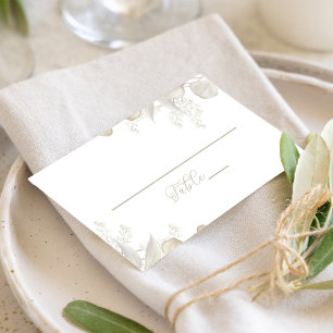 Wedding Sage Green Greenery Reception Seating Place Card