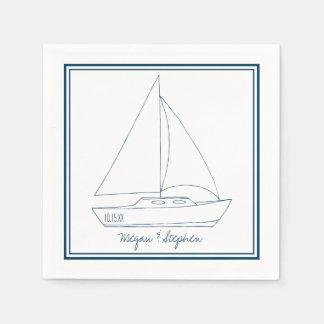 Wedding Sailboat Napkin