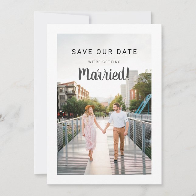 Wedding Save Date 2 Photo Front Back Make Your Own Save The Date (Front)