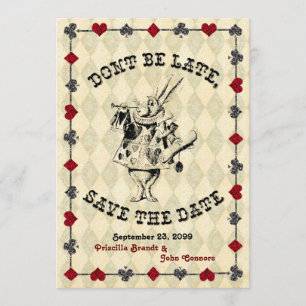 Wedding Save the Date, Alice in Wonderland Save The Date