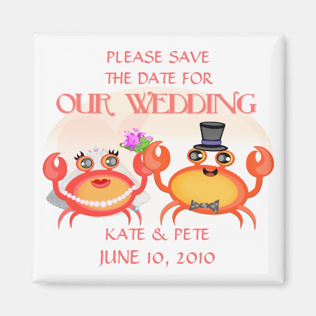 Wedding / Save The Date Announcement Magnet (Front)