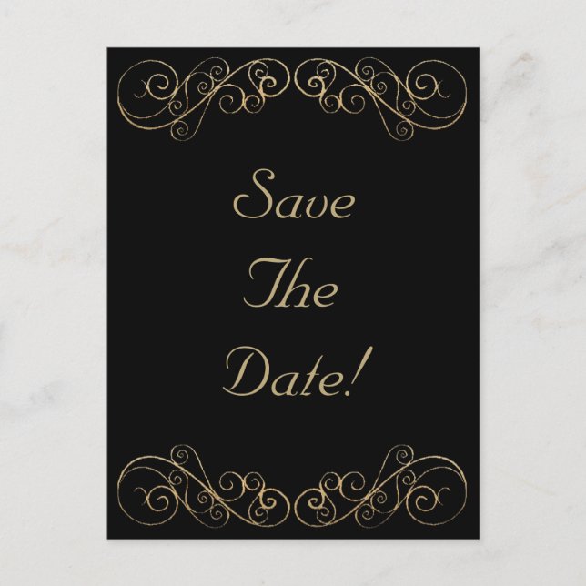 Wedding Save The Date Announcement Postcard (Front)
