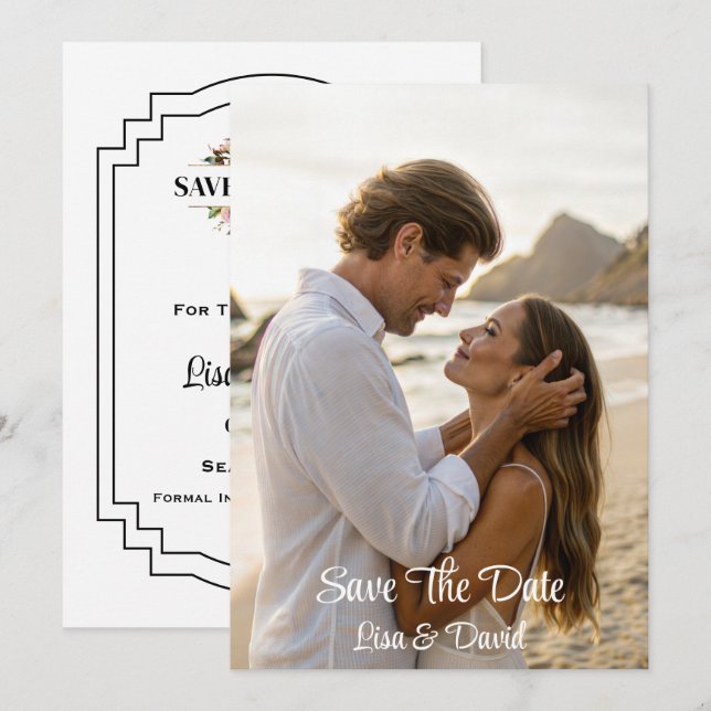 Wedding Save The Date Card (Front/Back)
