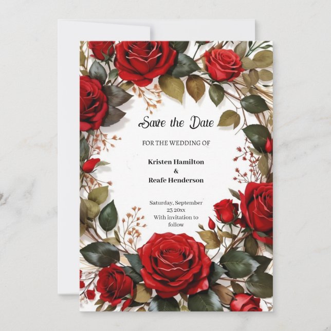Wedding Save the Date Card (Front)