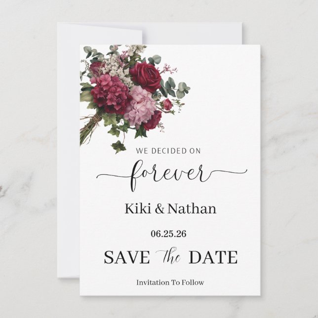 Wedding Save the Date Card (Front)