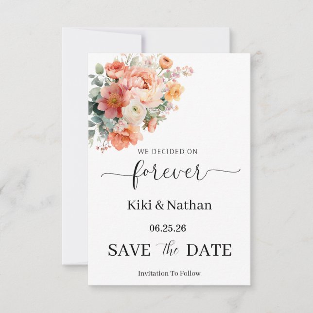 Wedding Save the Date Card (Front)