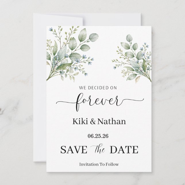 Wedding Save the Date Card (Front)