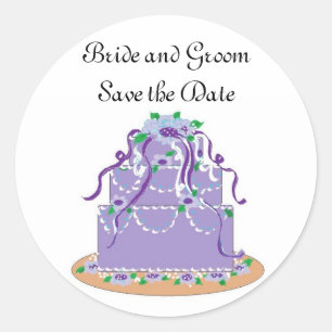 Wedding Save the Date Classic Round Sticker