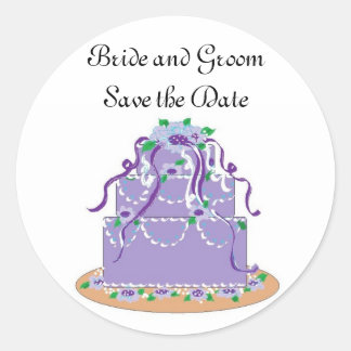 Wedding Save the Date Classic Round Sticker