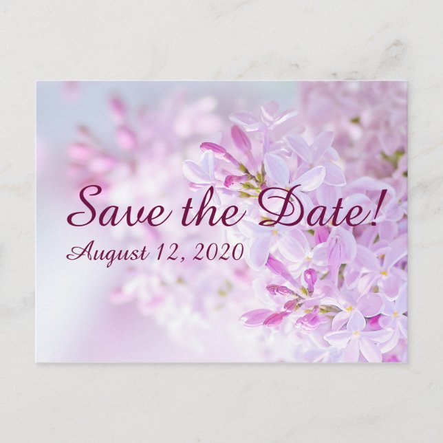 Wedding Save the Date customizable Announcement Postcard (Front)