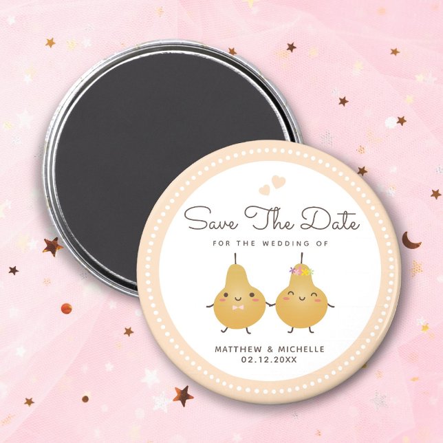 Wedding Save The Date Cute Mr & Mrs Husband & Wife Magnet (Creator Uploaded)