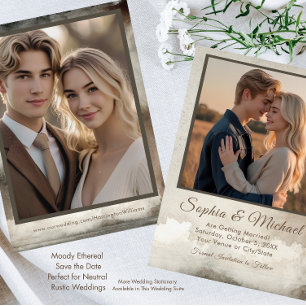 Wedding Save the Date Ethereal Watercolor Vintage