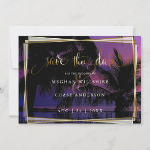 Wedding Save the Date  Exotic Tropical Night Beach