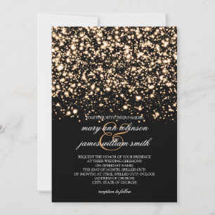 Wedding Save The Date Gold Midnight Glam
