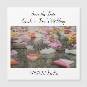wedding save the date invitation magnet confetti