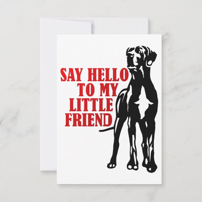 wedding save the date invitations great dane (Back)