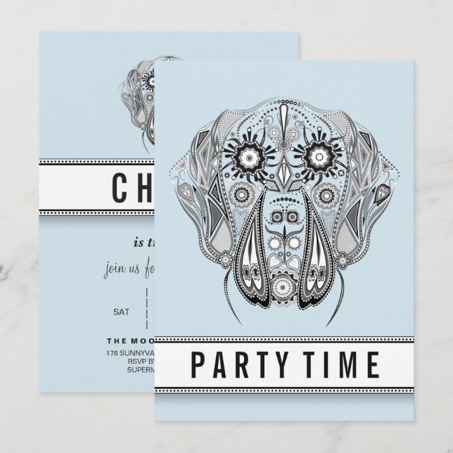 wedding save the date invitations great dane illu (Front/Back)