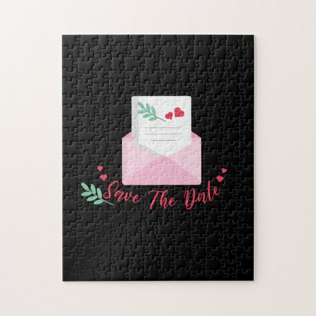 Wedding Save The Date Jigsaw Puzzle (Vertical)