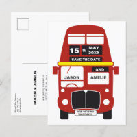 Wedding Save the Date London Bus