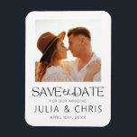 Wedding Save the Date Magnet with Photo<br><div class="desc">Modern save the date cards for you upcoming wedding! Look for other items in this collection</div>