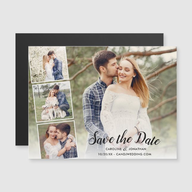 Wedding Save the Date Many Photos Collage (Front/Back)