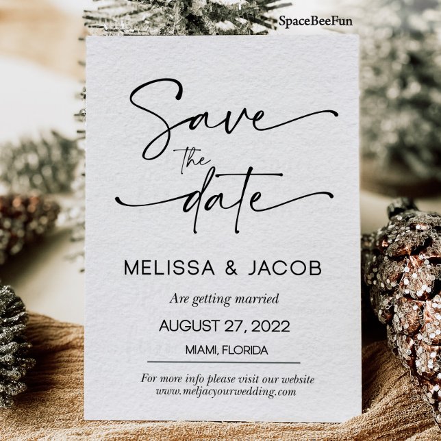 Wedding Save The Date Modern Minimalism Classic  Invitation (wedding save the date,modern save the date,vintage save the date,wedding announcement,save the date,)